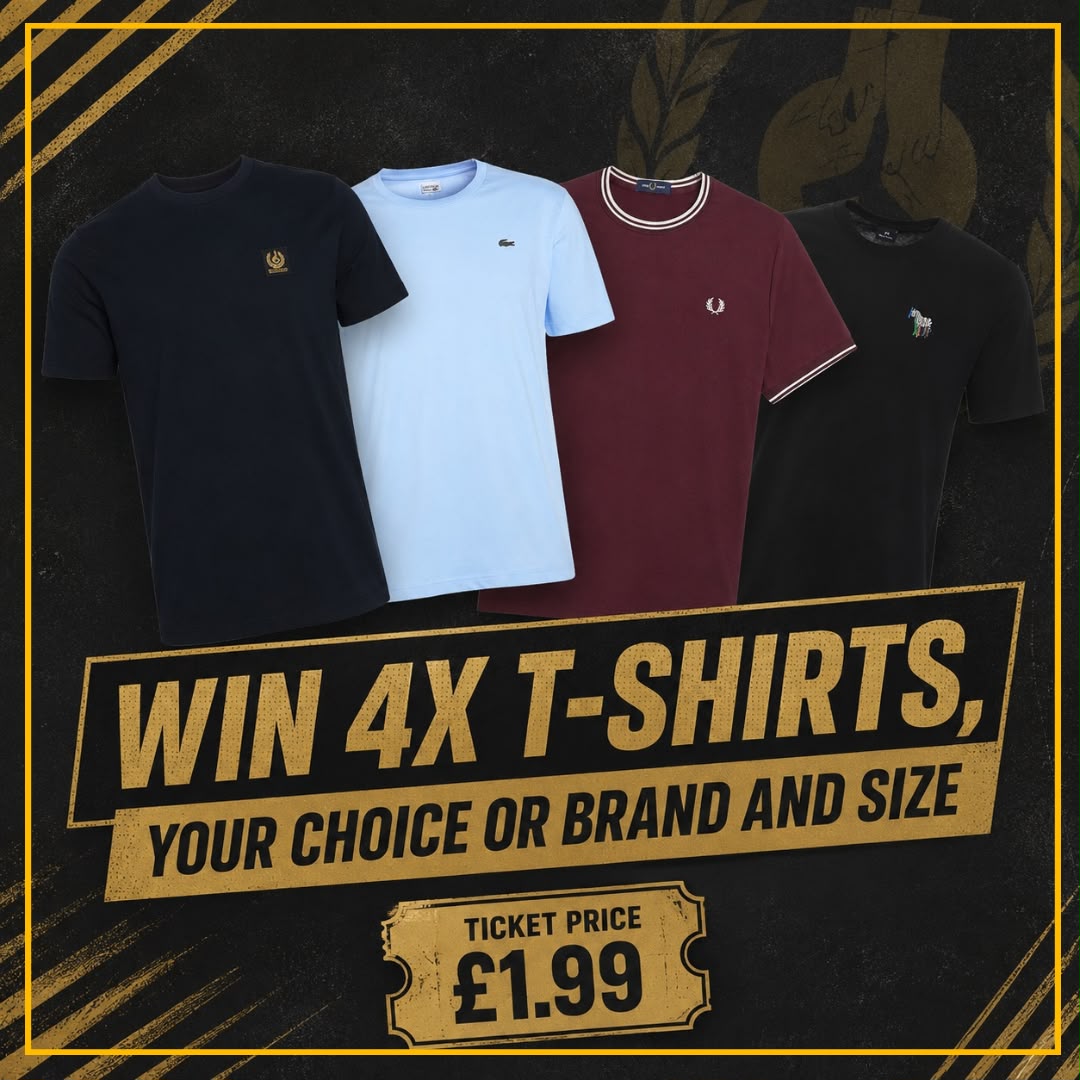 4 x T-shirt Bundle - Winner's Choice of Size and Brands!