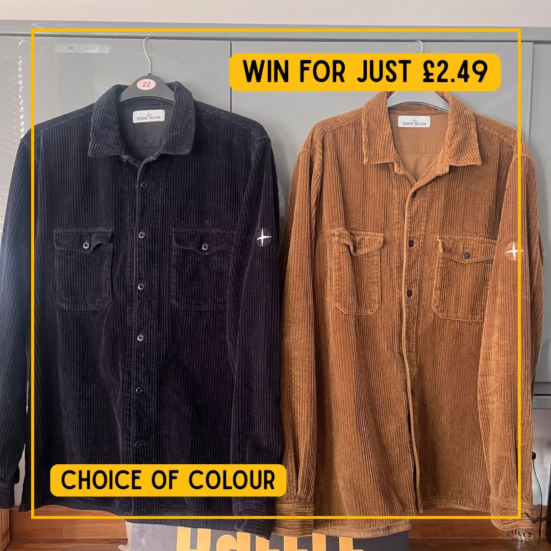 Stone Island Long Sleeved Corduroy Shirt - 2XL