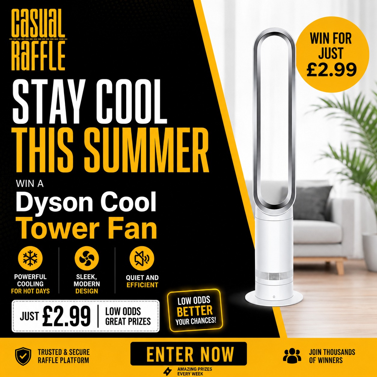 Dyson Cool AM07 Tower Fan (White/Silver)