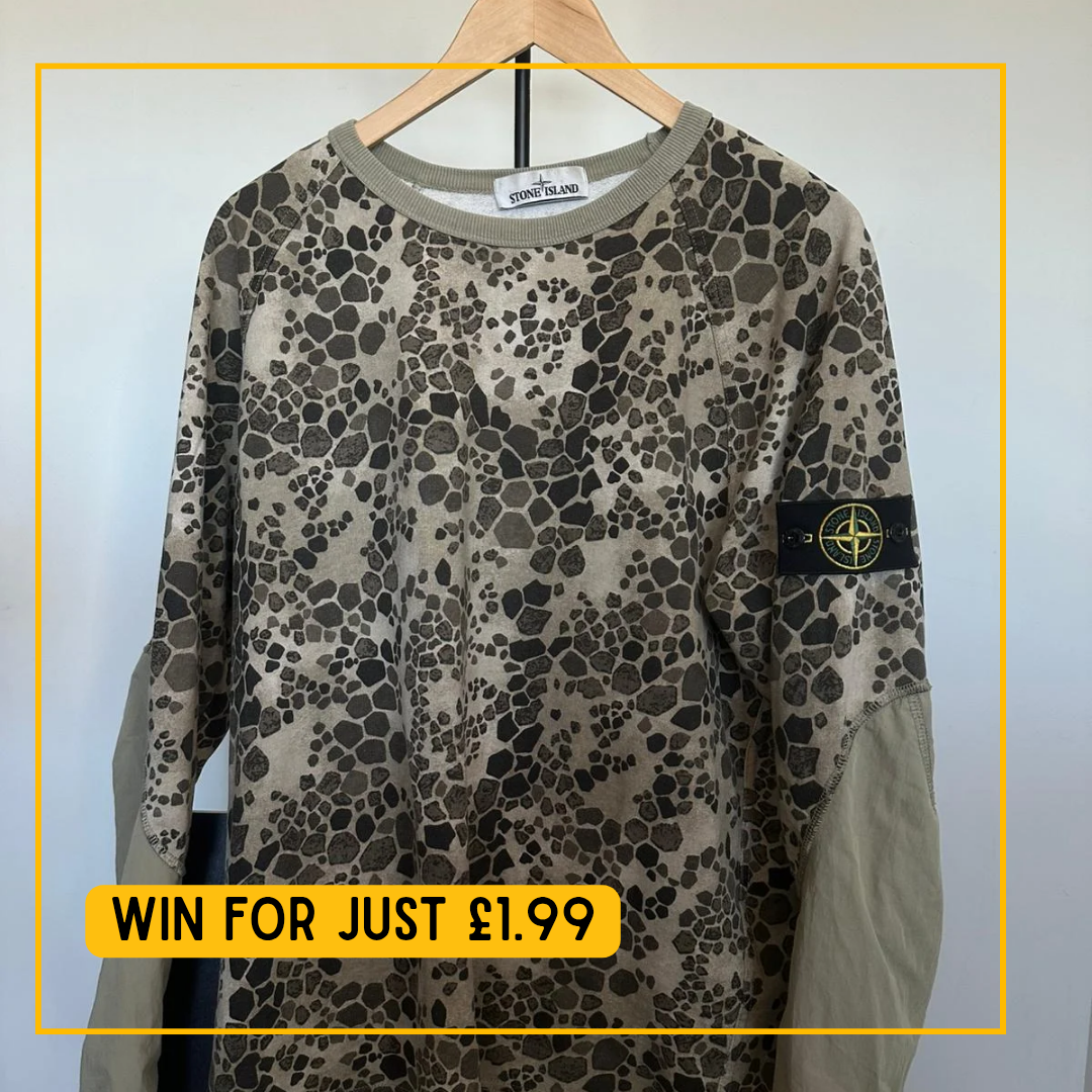 Stone Island SS18 Alligator Camo Sweatshirt (L)