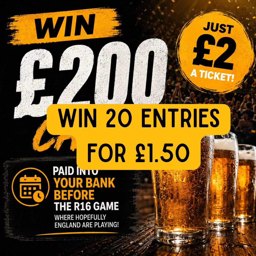 WIN 20 ENTRIES INTO £200 CASH