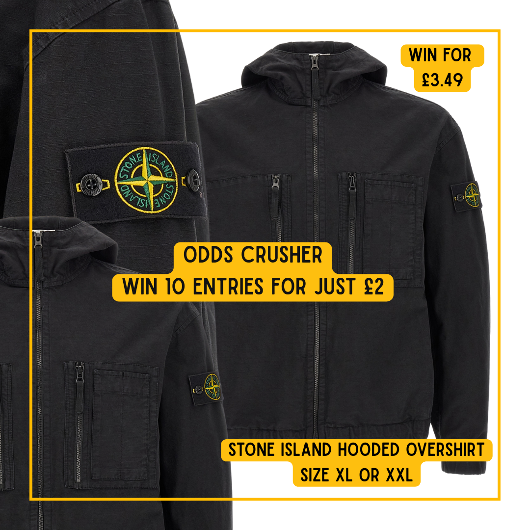 ODDS CRUSHER - Win 10 entries into Stone Island Hooded Overshirt