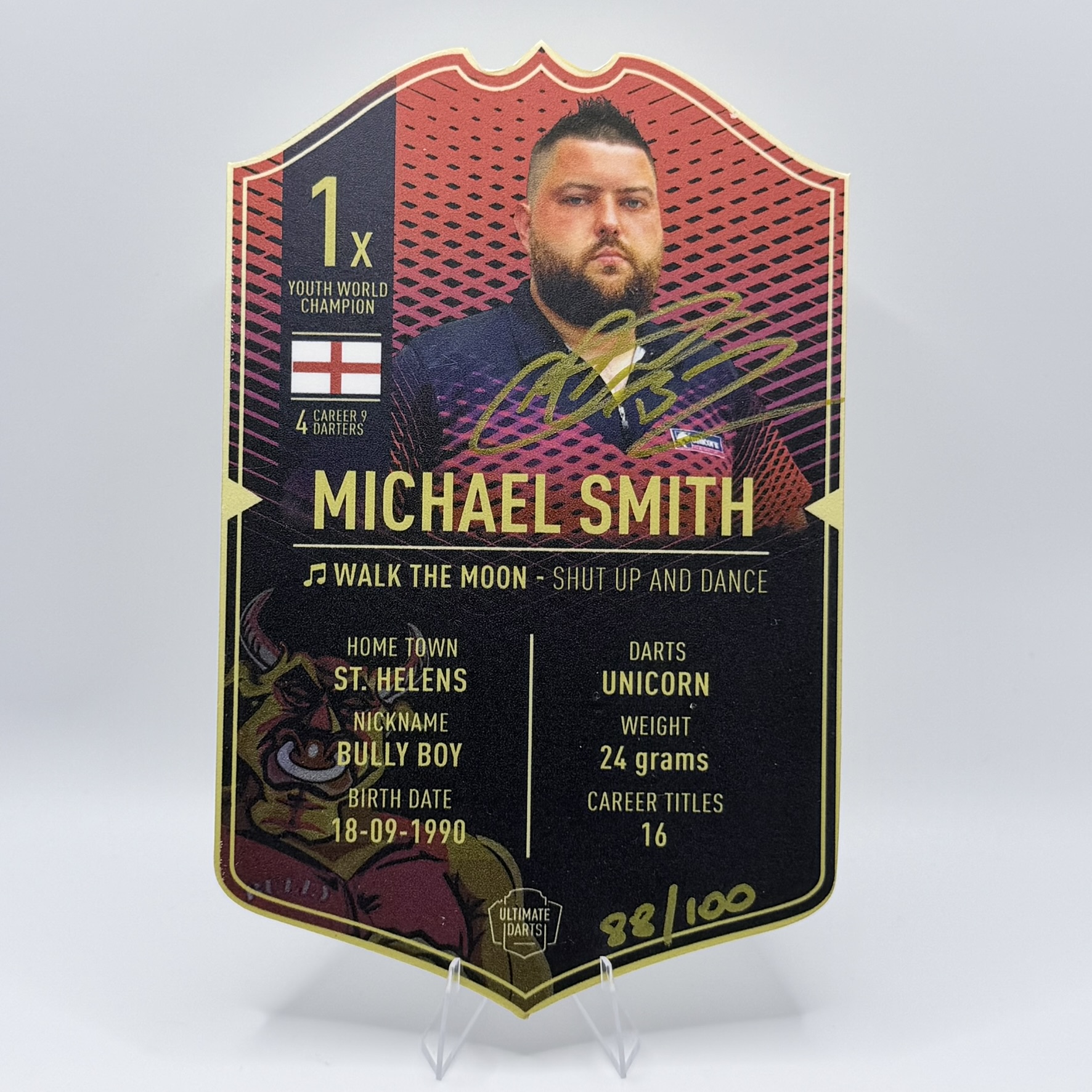 RARE HAND SIGNED MICHAEL SMITH LIMITED EDITION 88/100 ULTIMATE CARD