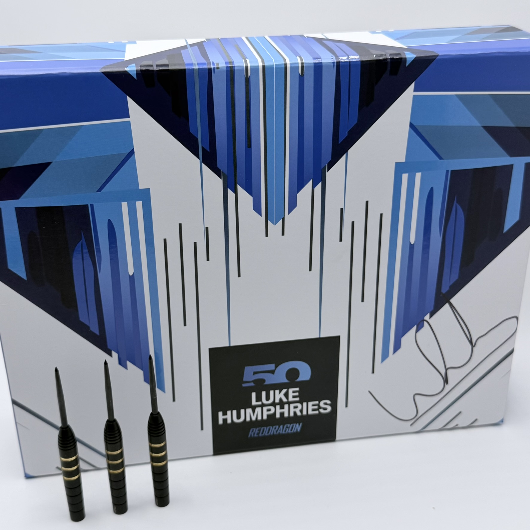 HAND SIGNED LUKE HUMPHRIES 50 YEAR LIMITED EDITION DARTS