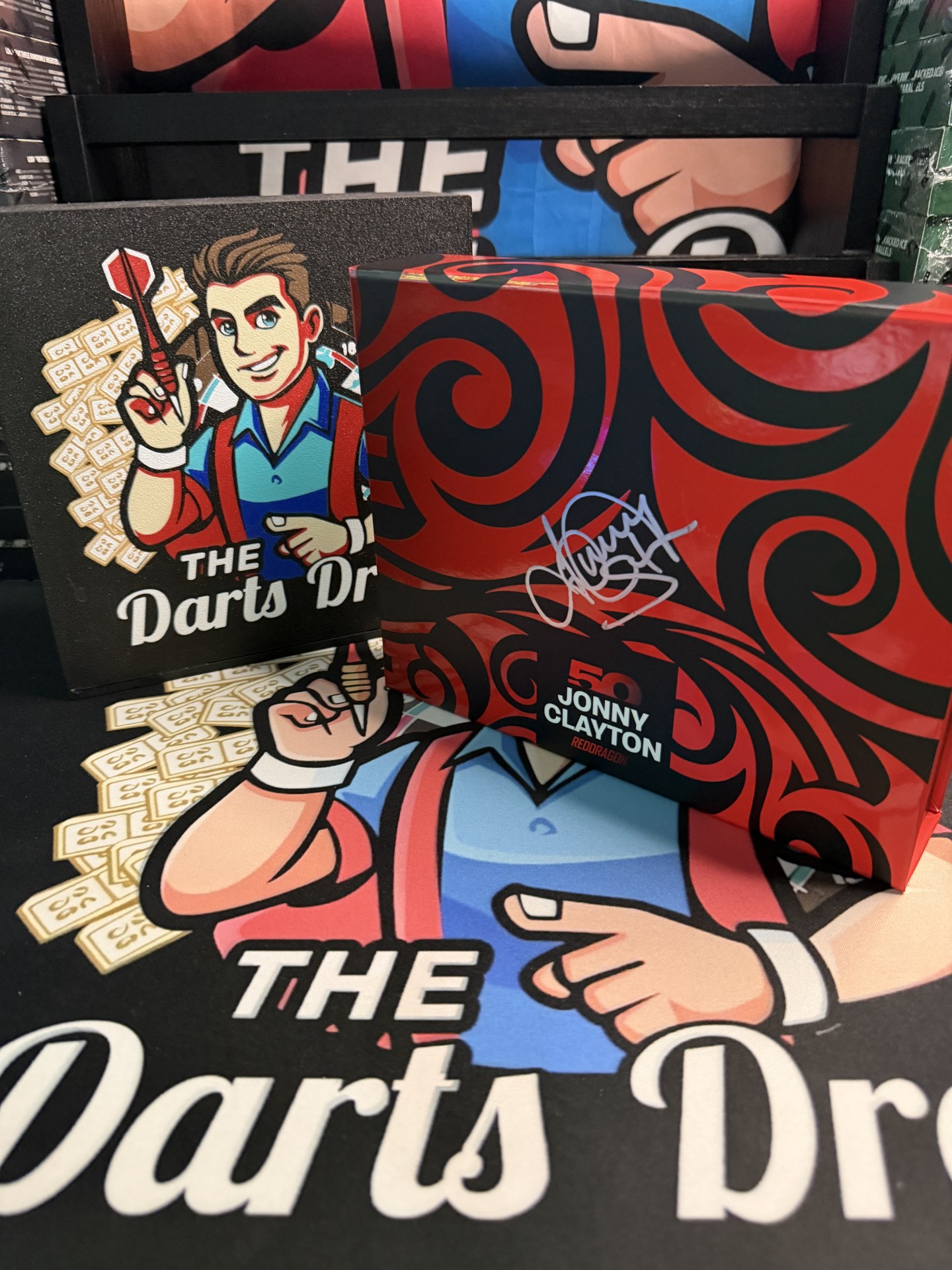 HAND SIGNED JONNY CLAYTON 50 YEAR LIMITED EDITION DARTS