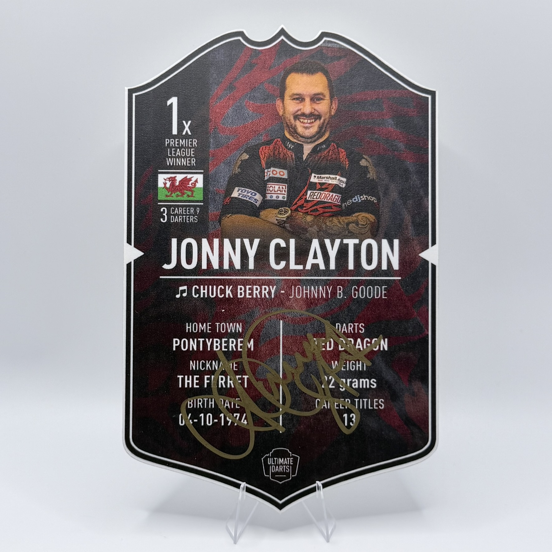 RARE HAND SIGNED JONNY CLAYTON 1 X PREMIER LEAGUE WINNER ULTIMATE CARD