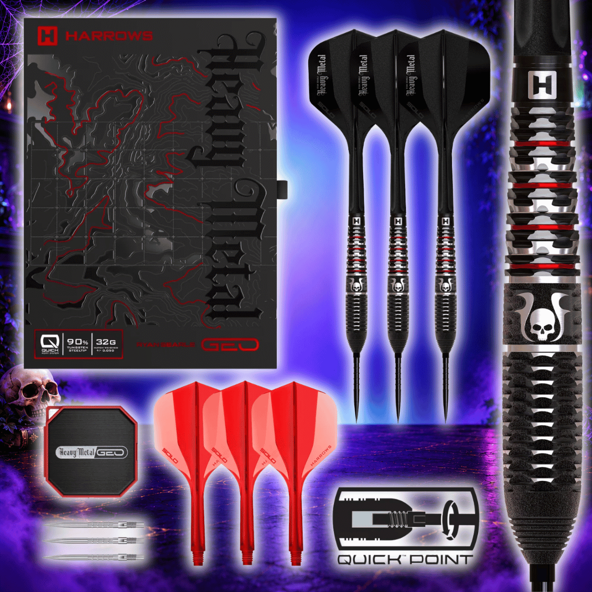 NEW HARROWS RYAN SEARLE GEO QP DARTS (22G - 32G)