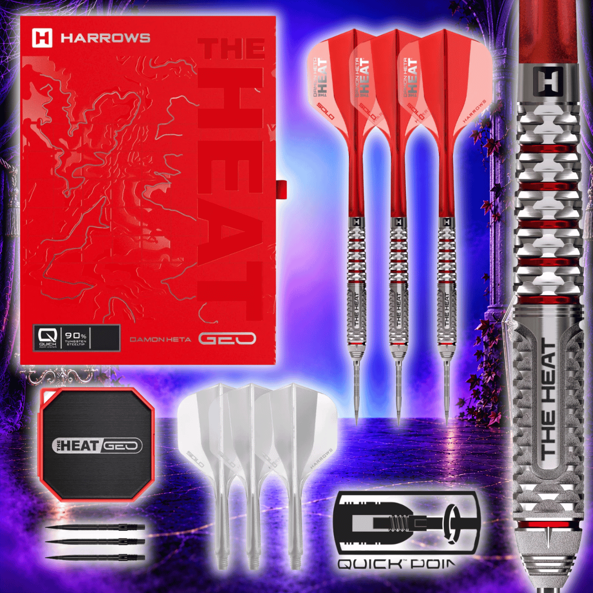 NEW HARROWS DAMON HETA GEO QP DARTS (22G - 25G)