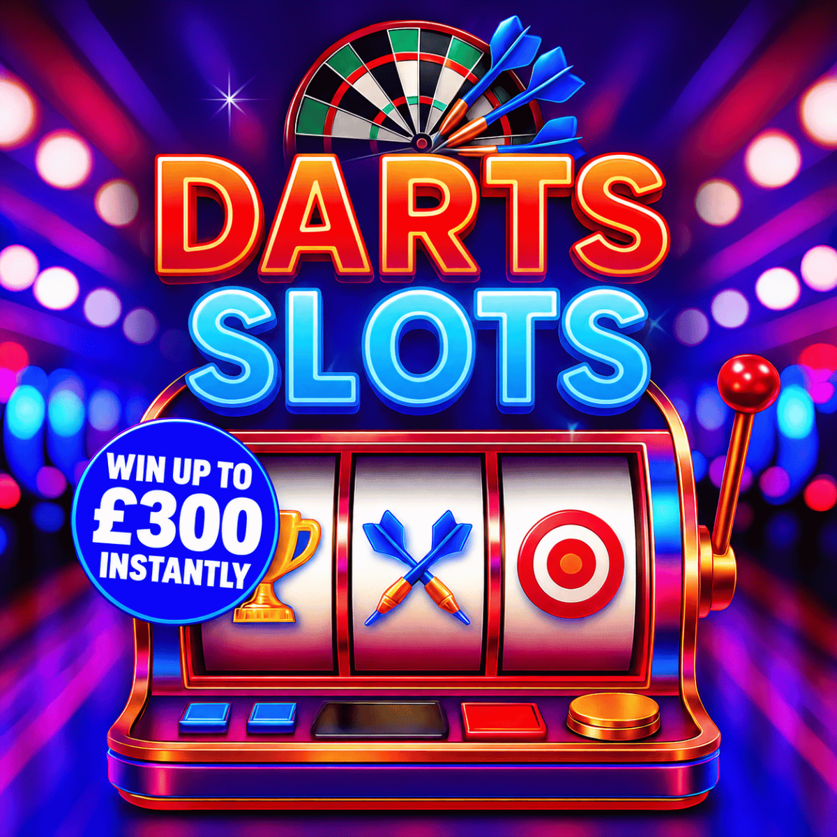 🎰🎯 DARTS SLOTS • WIN UP TO £300 INSTANTLY! JUST 33p + £100 DARTS DRAW CREDIT END PRIZE