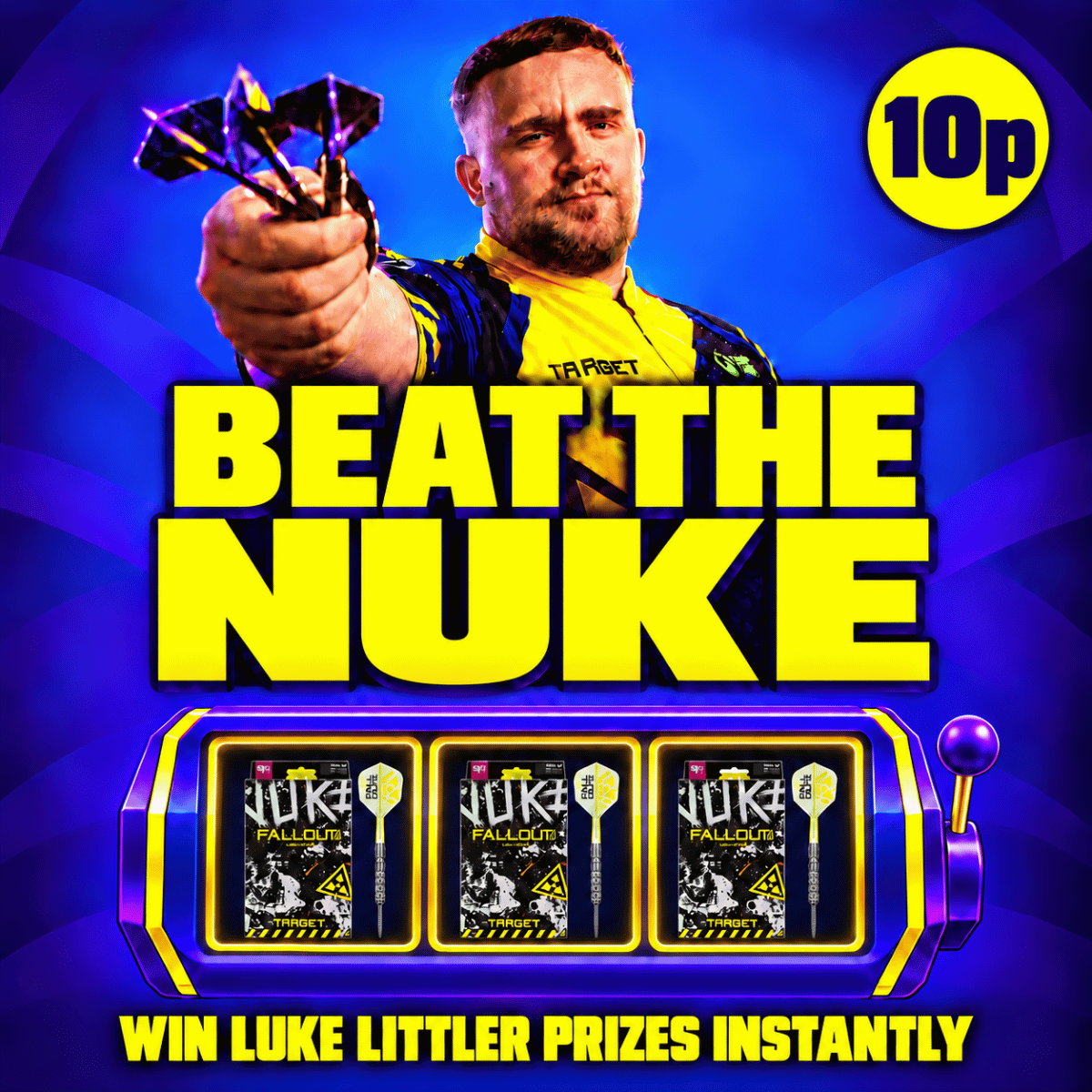 ☢️🎰 BEAT THE NUKE • WIN LUKE LITTLER PRIZES INSTANTLY + FALLOUT DARTS END PRIZE! JUST 10p