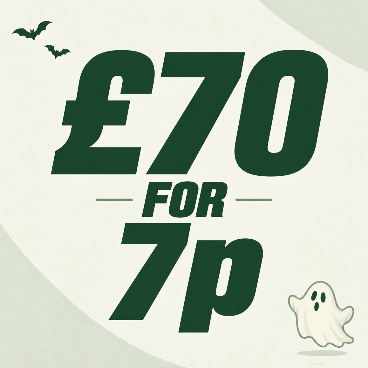 WIN £70 CASH FOR ONLY 7P