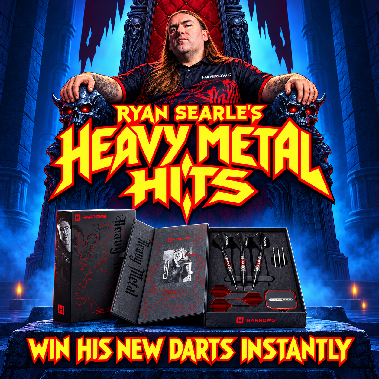 🤘💀 HEAVY METAL HITS • WIN RYAN SEARLE’S NEW DARTS INSTANTLY • JUST 19p!
