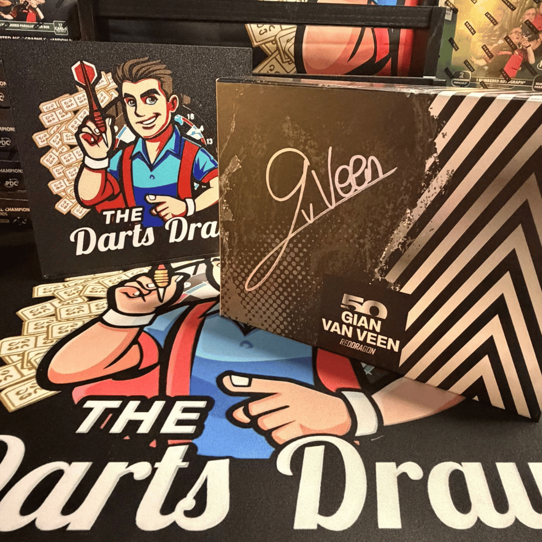 HAND SIGNED GIAN VAN VEEN 50 YEAR LIMITED EDITION DARTS