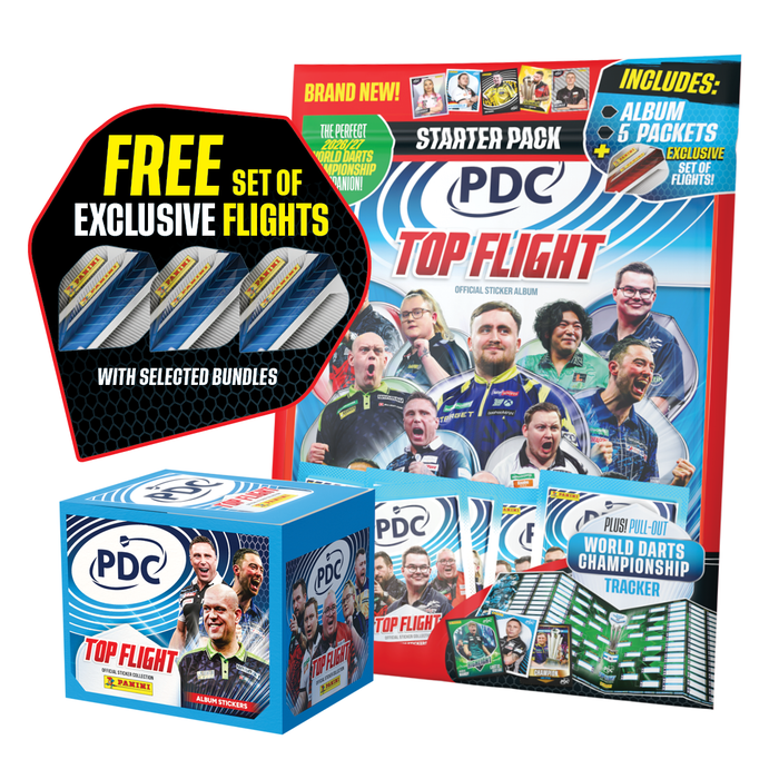 BRAND NEW PDC TOP FLIGHT OFFICIAL STICKER COLLECTION 2027 MEGA BUNDLE