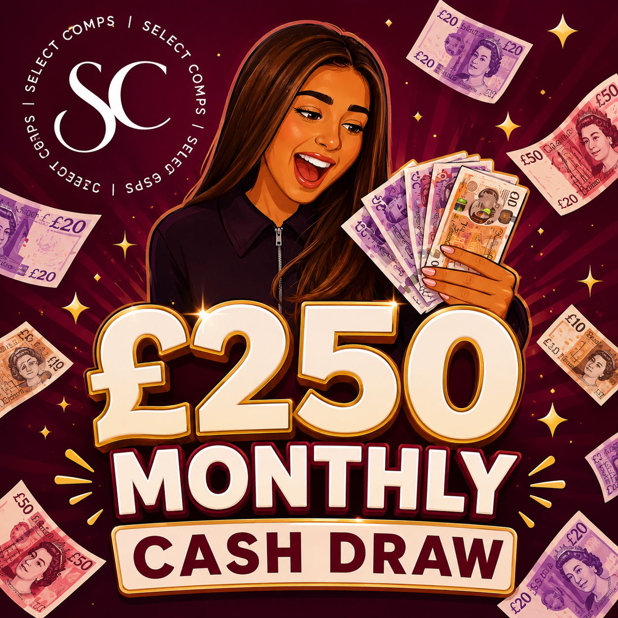 £250 Monthly Cash Draw
