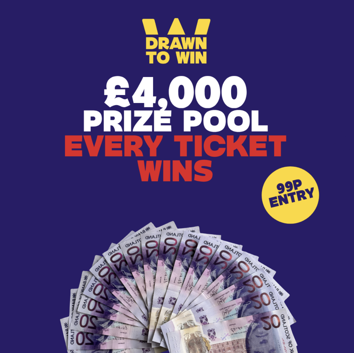 £4,000 Prize Pool Every Ticket Wins - £200 Cash Prize
