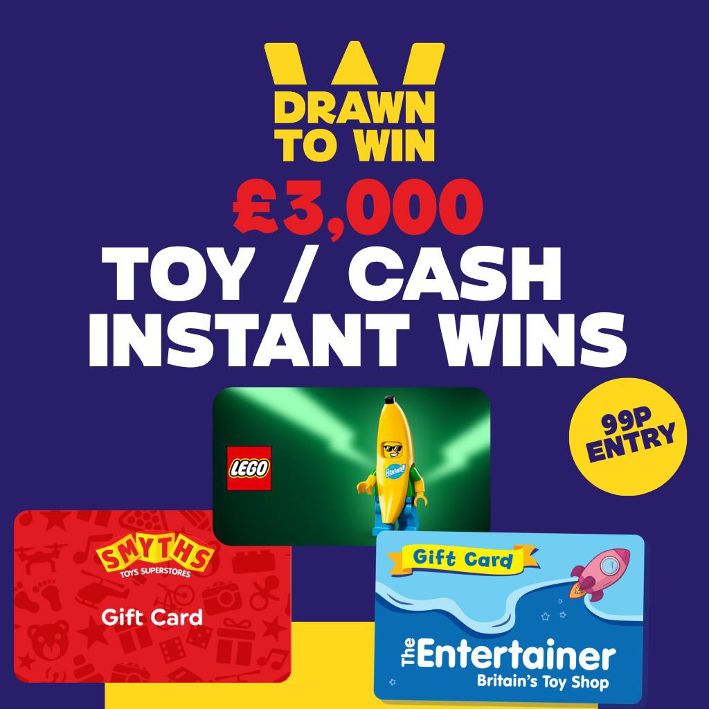 £3,000 Toy Gift Cards and Cash Instant Wins