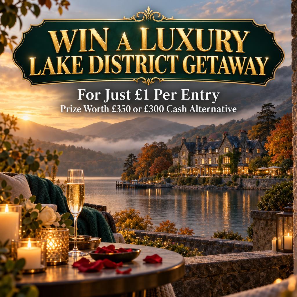 WIN A LUXURY GETAWAY TO THE LAKE DISTRICT FOR JUST £1