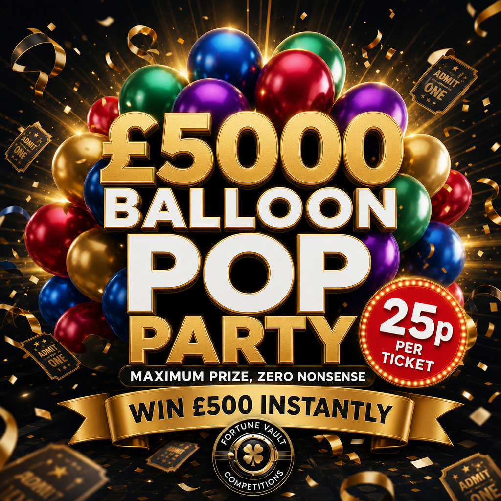🎈 FORTUNE VAULT £5000 MEGA BALLOON POP - 25P PER POP!!!!