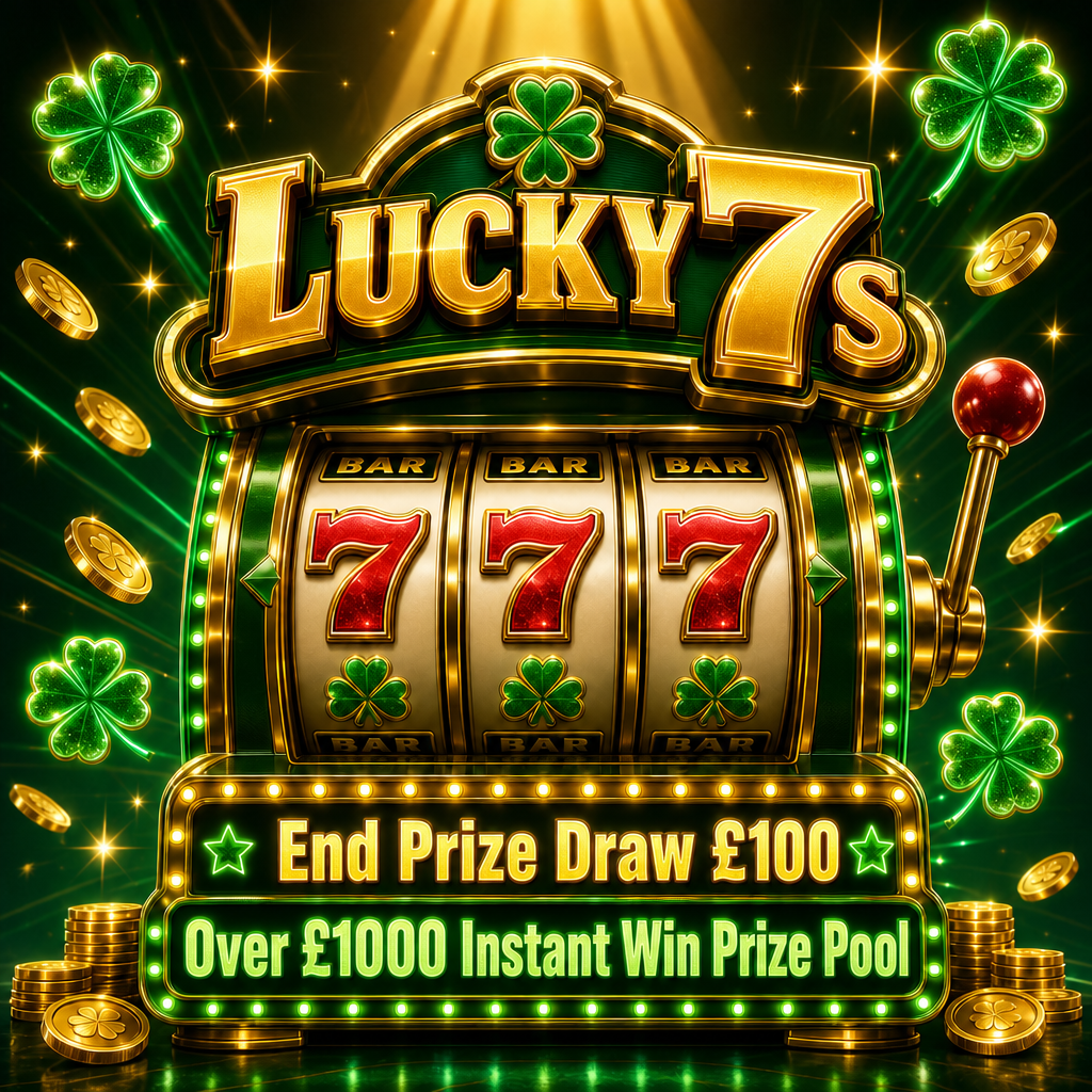 🍀 LUCKY 7's - ONLY 7p PER TICKET! 🍀