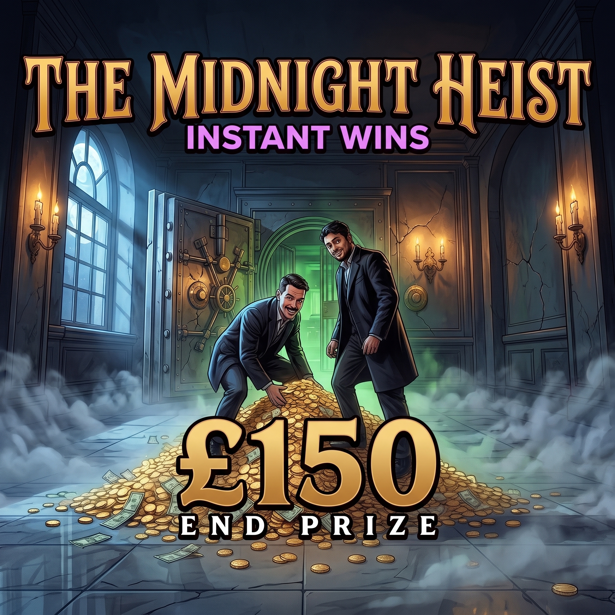 THE MIDNIGHT HEIST 🗝️💰 £150 end prize + INSTANT WINS !