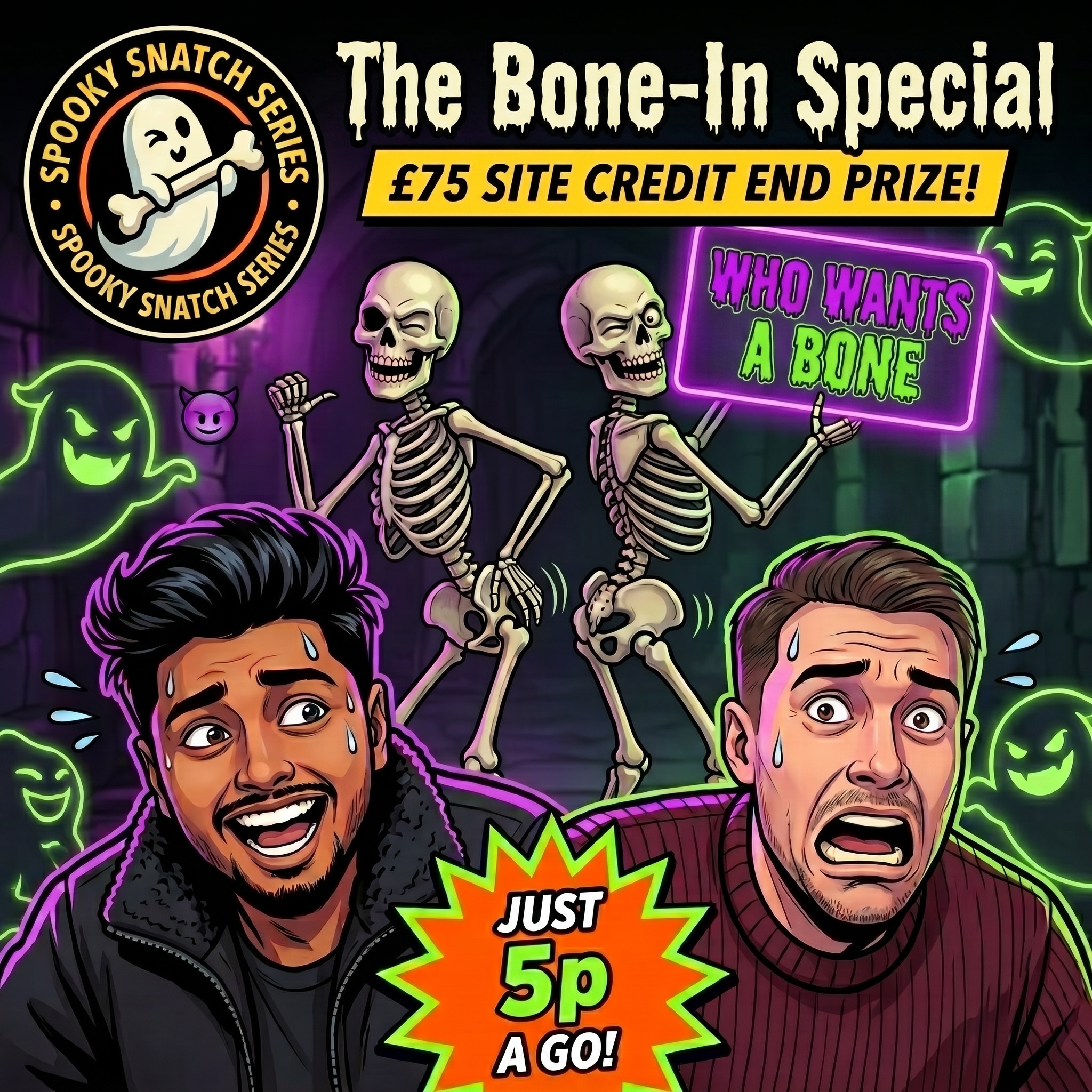 THE BONE-IN SPECIAL! | £75 Site Credit End Prize | 5p A GO! 🔞🦴⚡