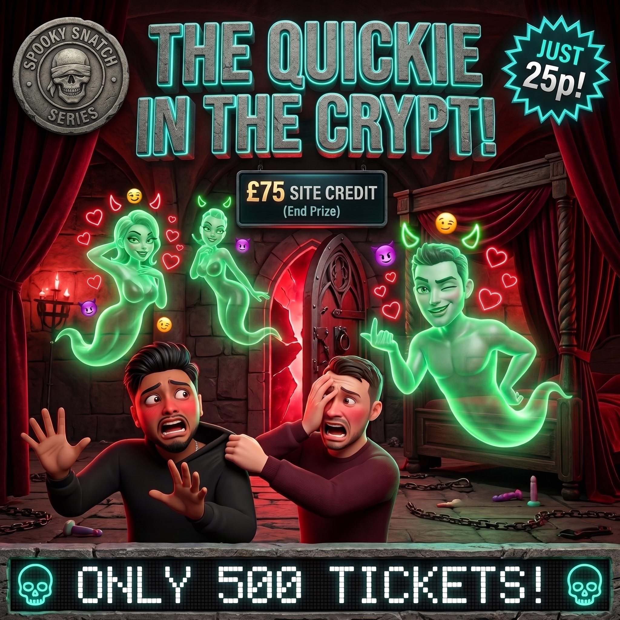 THE QUICKIE IN THE CRYPT! | £75 Site Credit End Prize | 25p A GO! 🔞👻⚡