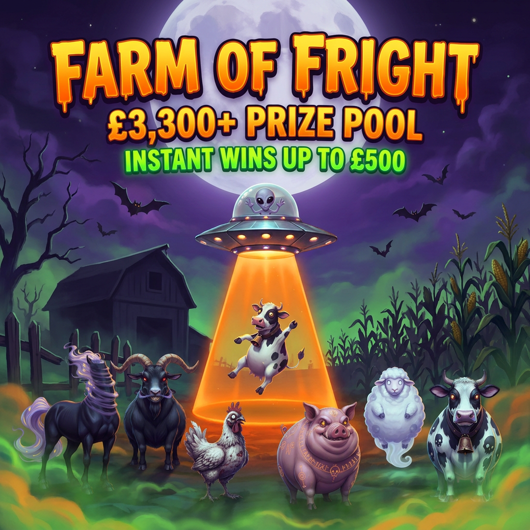 FARM OF FRIGHT 👽🌾 | £250 End Prize | £2,925 Cash Instants | Just 95p! 🐄💀