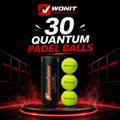30 QUANTUM PRO PADEL BALLS