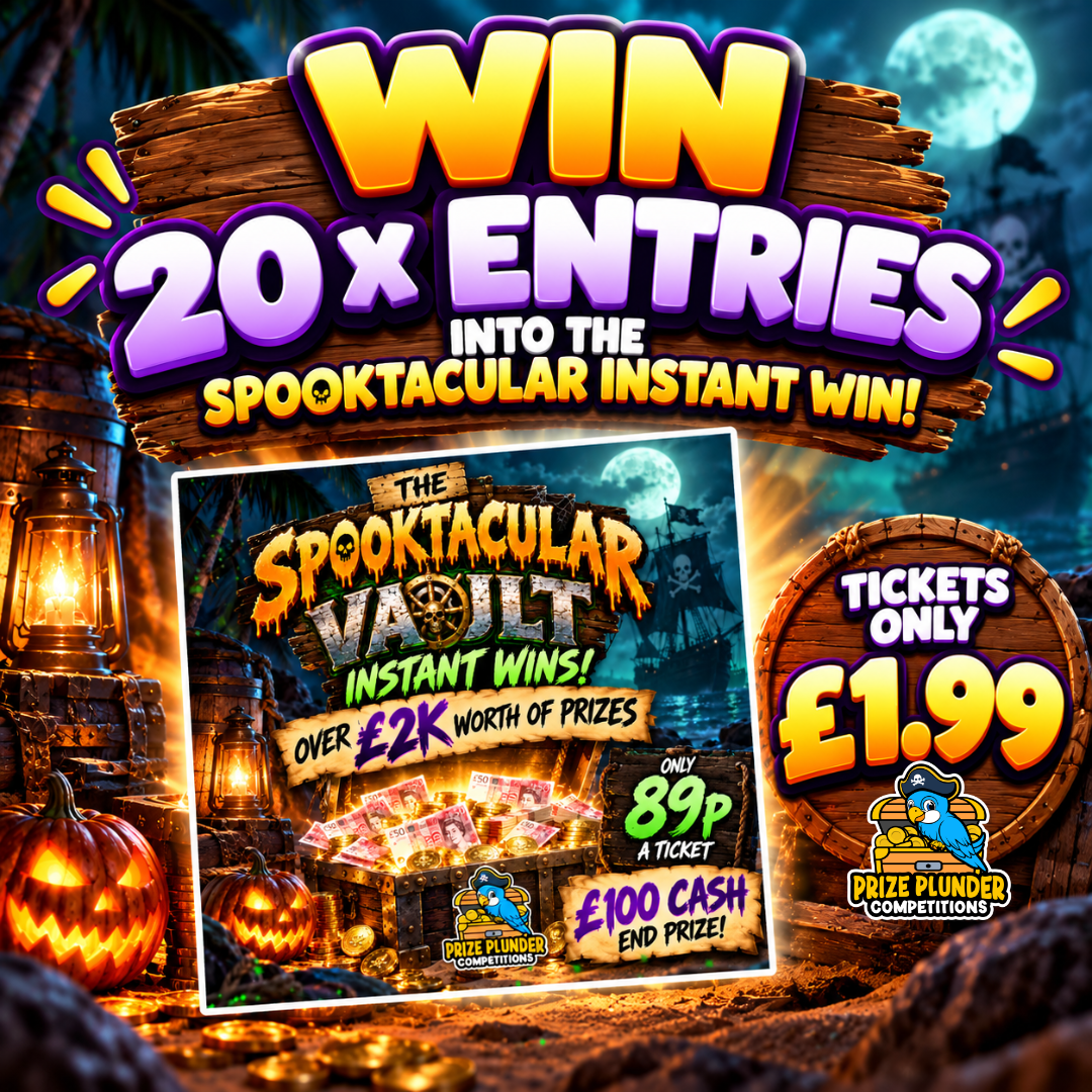 20 x entries into the SPOOKTACULAR INSTANT WIN!