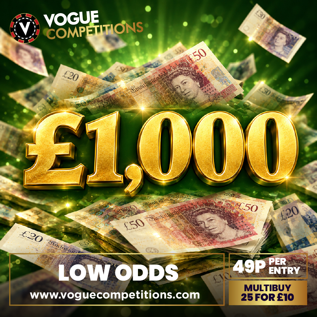 WIN £1,000 CASH - LOW ODDS