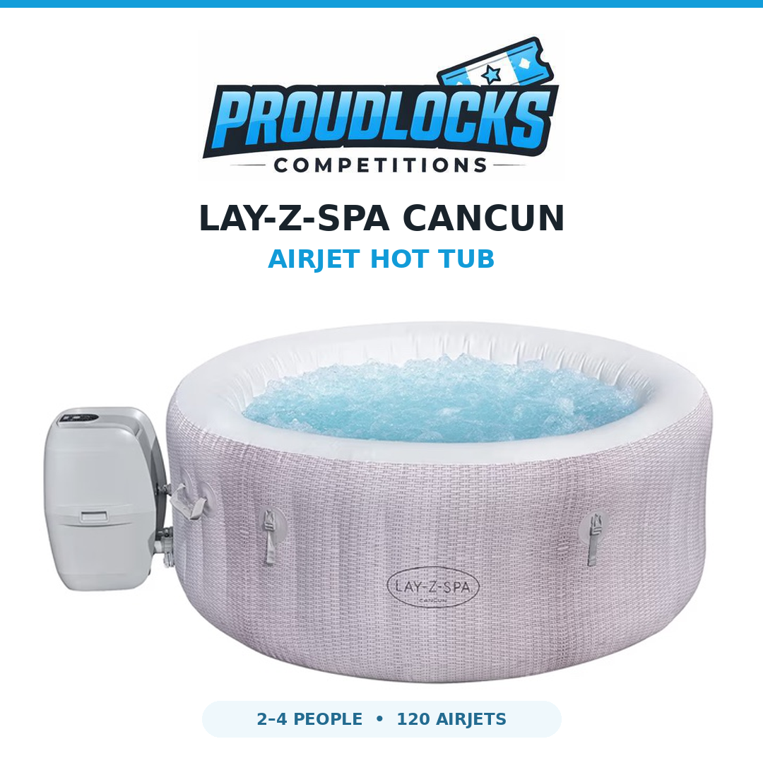 🫧 WIN A LAY-Z-SPA CANCUN AIRJET HOT TUB FOR JUST £1.49 🫧