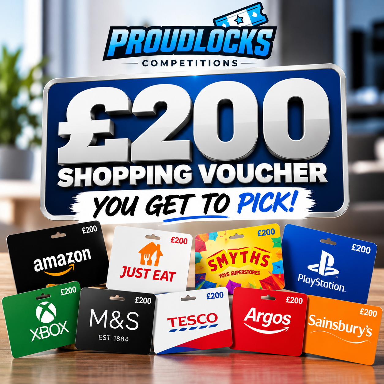 🎉🛍️ WIN A £200 VOUCHER — YOUR WIN, YOUR CHOICE FOR JUST £1! 🛍️🎉