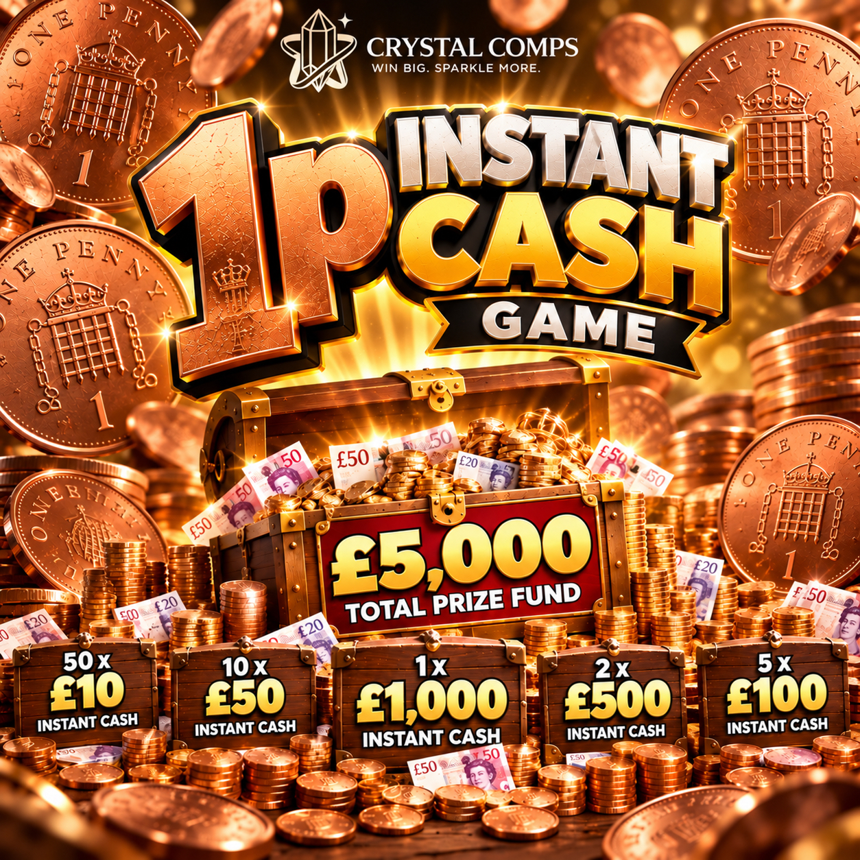 1p INSTANT CASH GAME