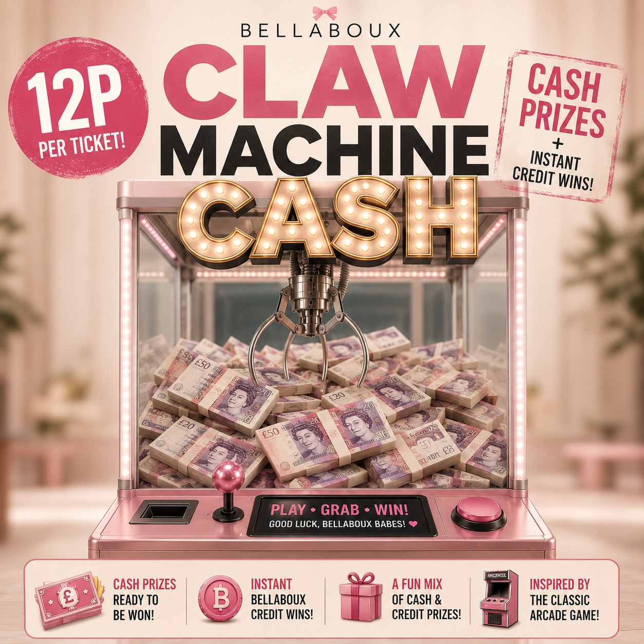 🕹️🧸 CLAW MACHINE CASH 🧸🕹️