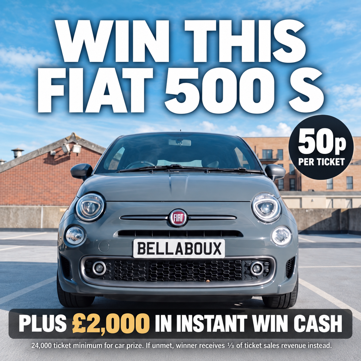 FIAT 500S + £2000 OF INSTANT WINS !