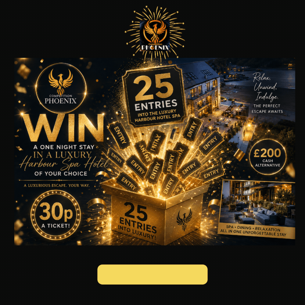 🎫 25 Entries into Harbour Hotel 🎫