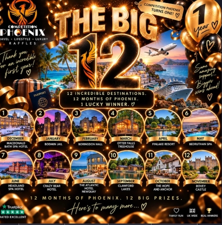 Celebrate 12 months of Phoenix with us by winning 12 months of travel breaks! Yes we think that's amazing too! :D