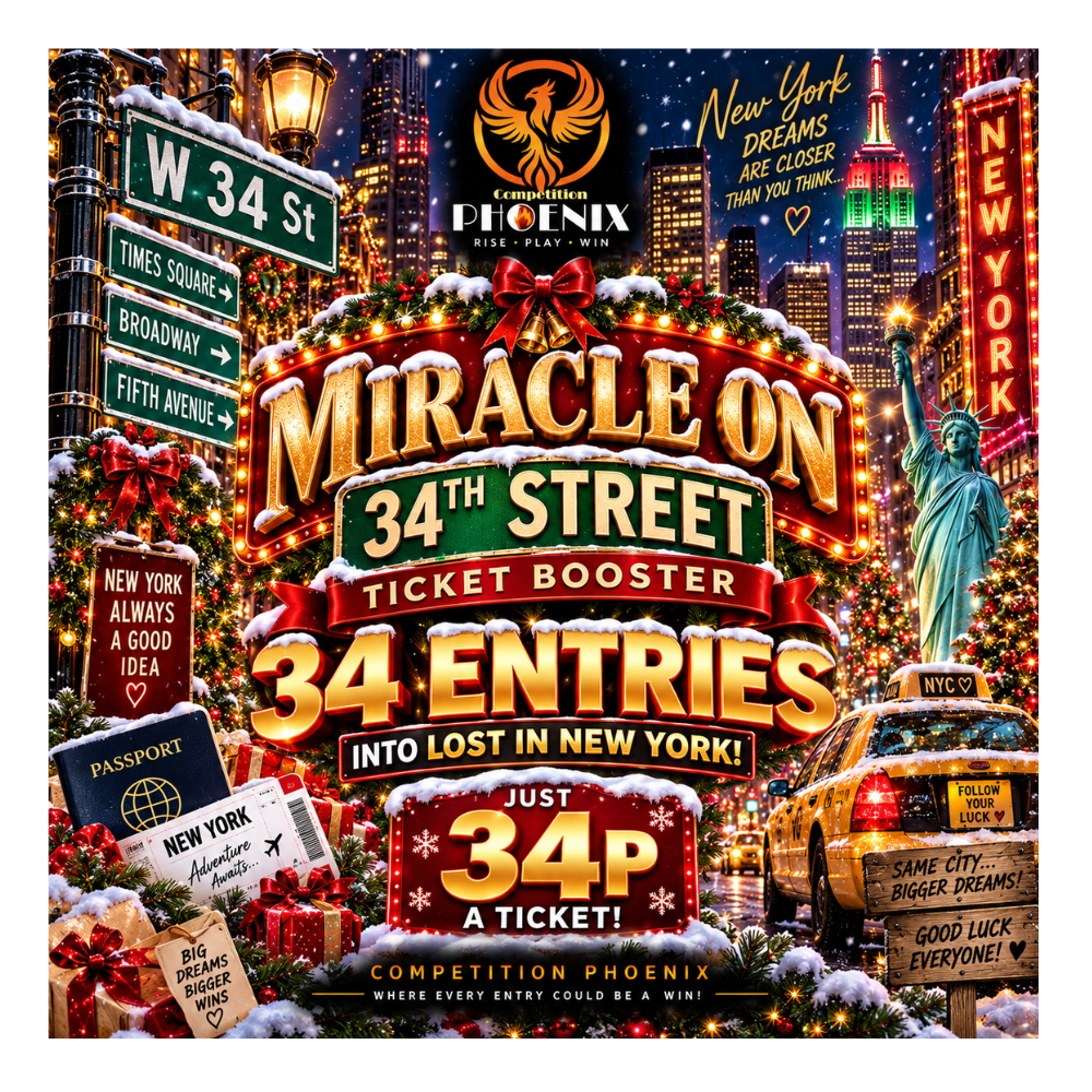 🎫 WIN 34 entries into The New York City break 🗽