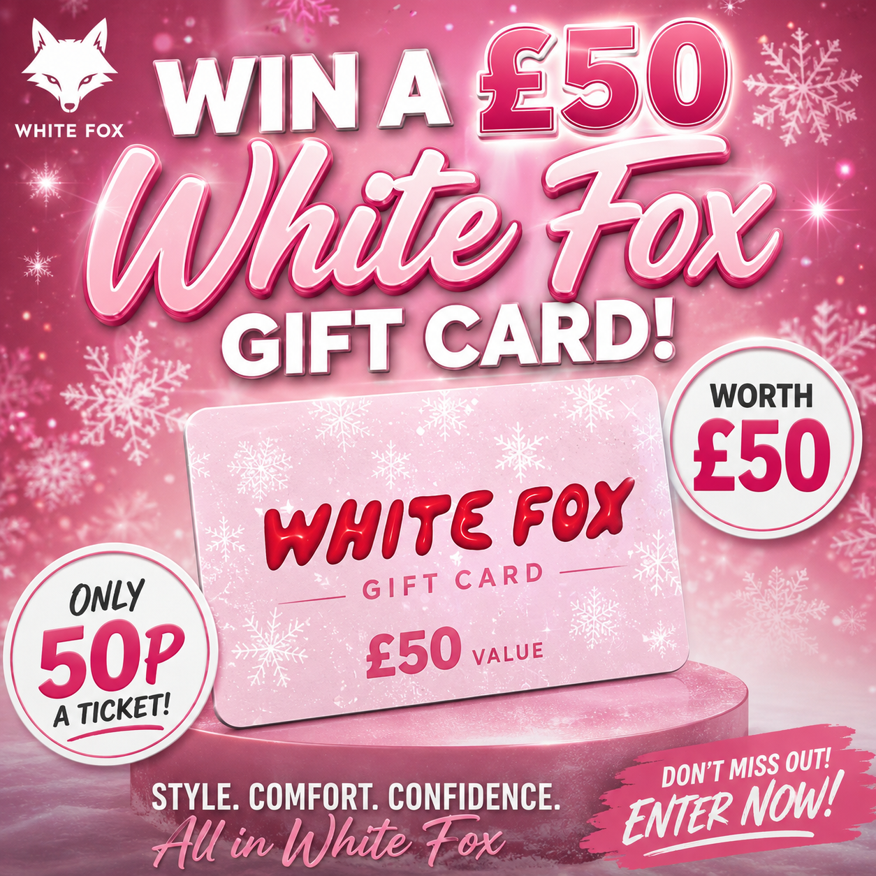 💗£50 white fox giftcard 💗