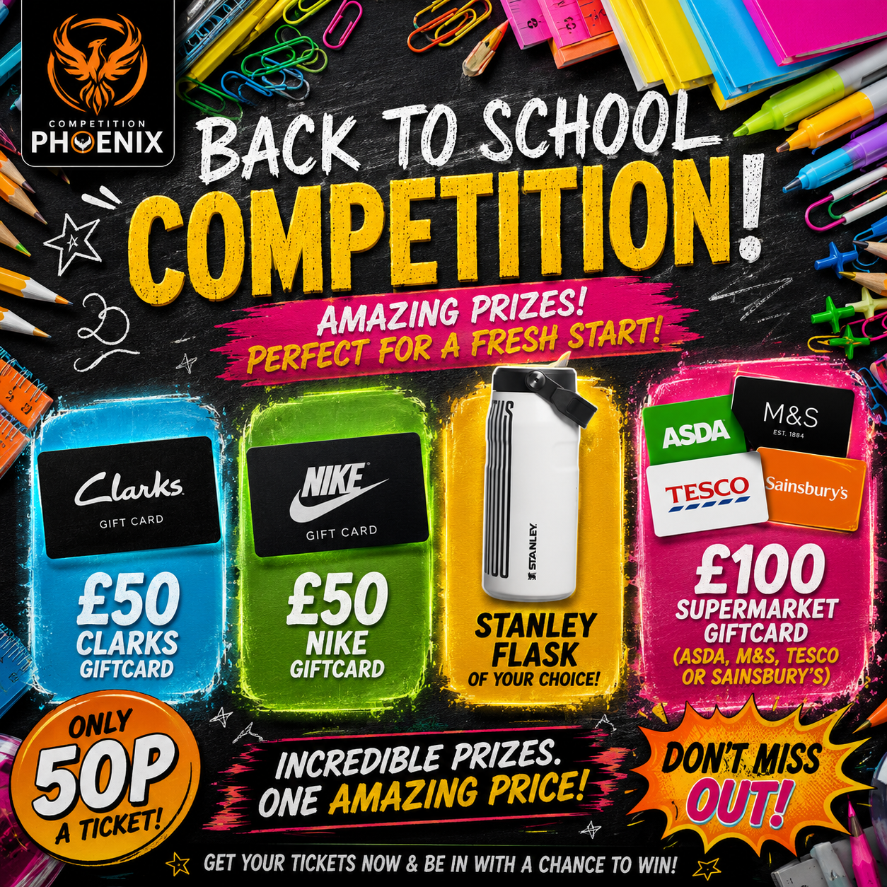 🤩 WIN ALL OF THIS FOR 50P! £200 CASH ALTERNATIVE 💷