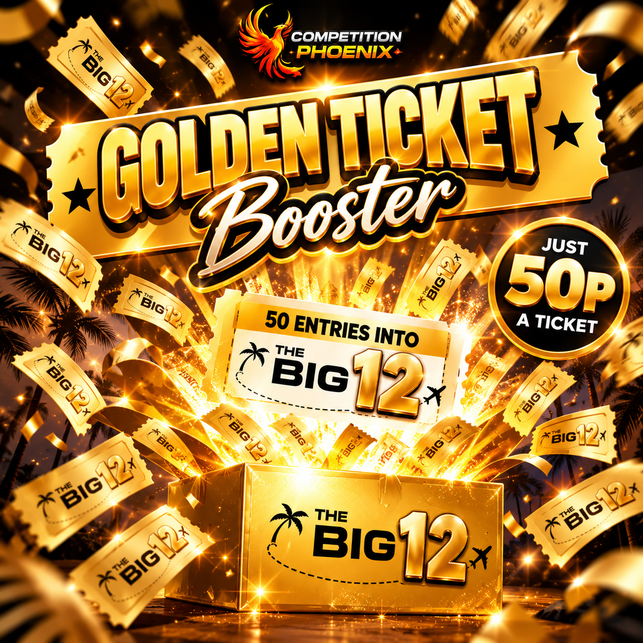 💫 Ticket Boost - 50 entries for 50p 💫