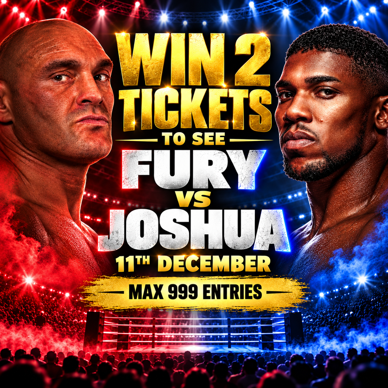 LOW ODDS | WIN 2 TICKETS TO FURY VS AJ 🥊