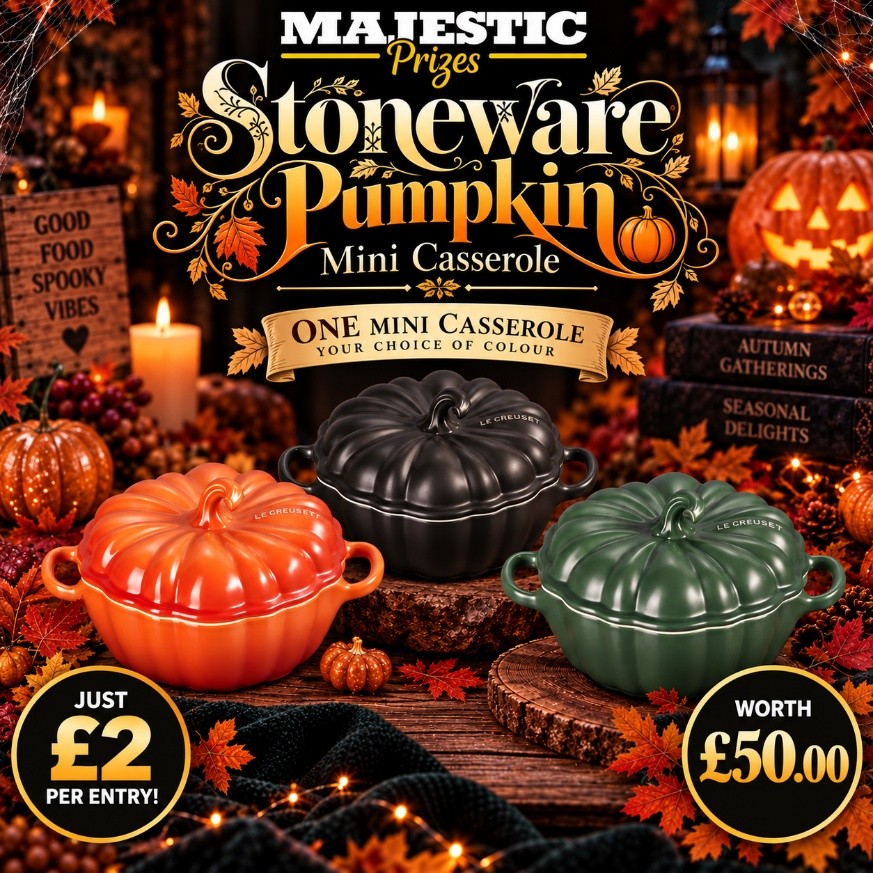 Win a Le Creuset Stoneware Pumpkin Mini Casserole – Worth £50!