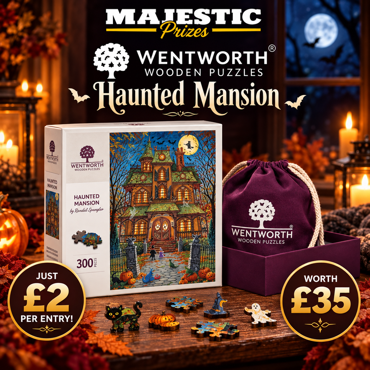 Win a Wentworth Haunted Mansion Wooden Puzzle