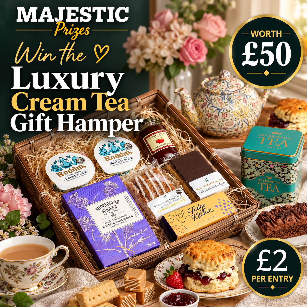 Win a Luxury Cream Tea Gift Hamper – Worth £50!