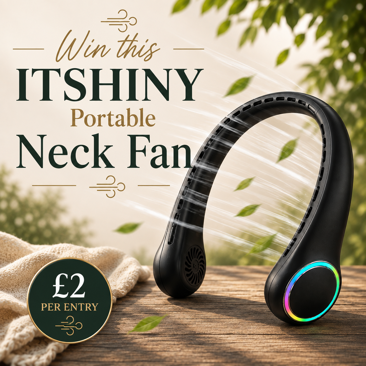 Win an ITSHINY Portable Neck Fan!