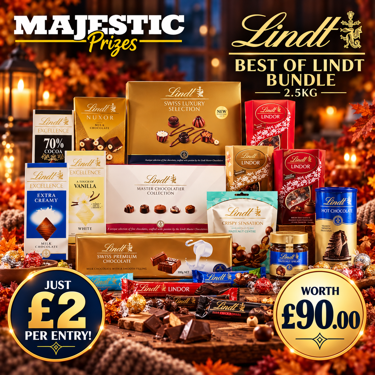 Best of Lindt Chocolate Bundle 2.5kg – Worth £90