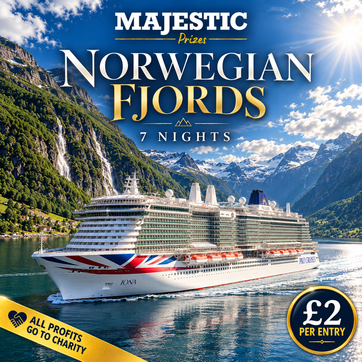 Win a 7-Night Norwegian Fjords Balcony Cruise for Two – Departs 12th June 2027. Or Choose ANY P&O Cruise up to £3,000 – OR Take £2,000 Cash! 🚢🏔️