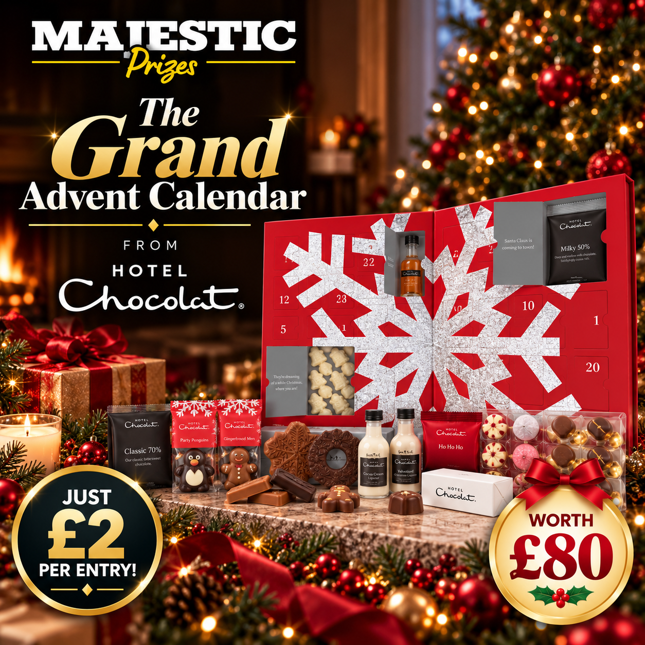 Win The Grand Advent Calendar from Hotel Chocolat – Worth £80!